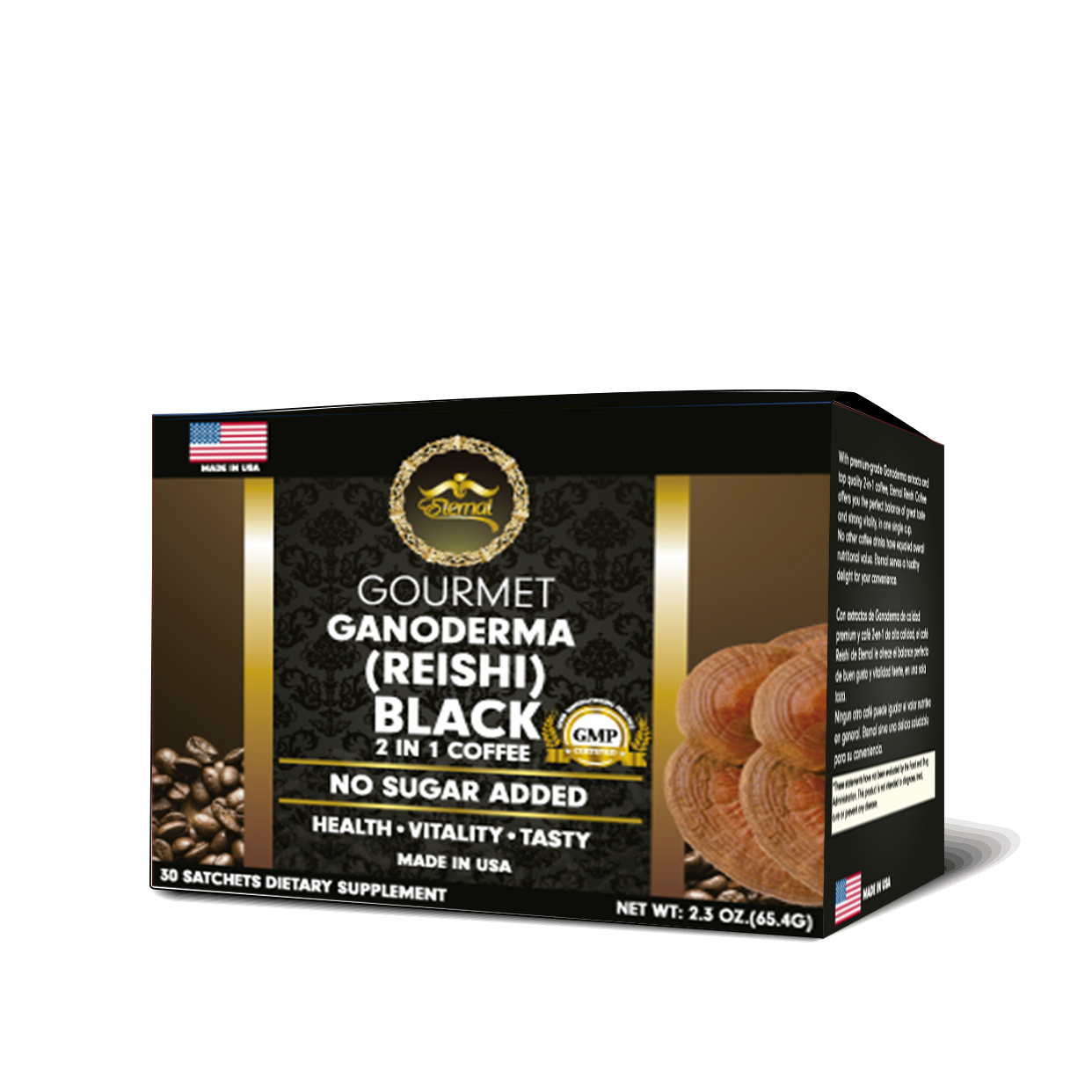 Gourmet Ganoderma (Reishi) Black Coffee| 30 Stick Packs
